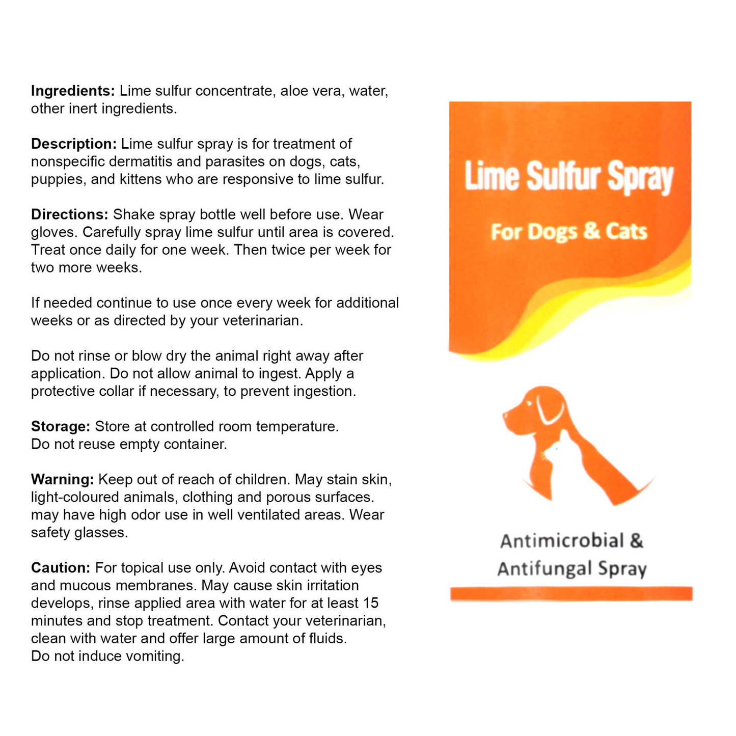 Healthy Paw Life Lime Sulfur Spray - Pet Care for Dry and Itchy Skin - Spotcare and Safe Solution for Dogs, Cats, Puppies, Kittens, and Horses