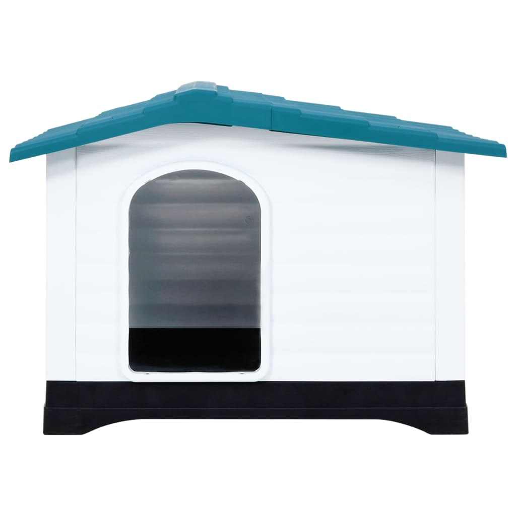 vidaXL Dog House Blue 35.6"x26.8"x26" Polypropylene - Durable Outdoor Shelter for Your Furry Friend