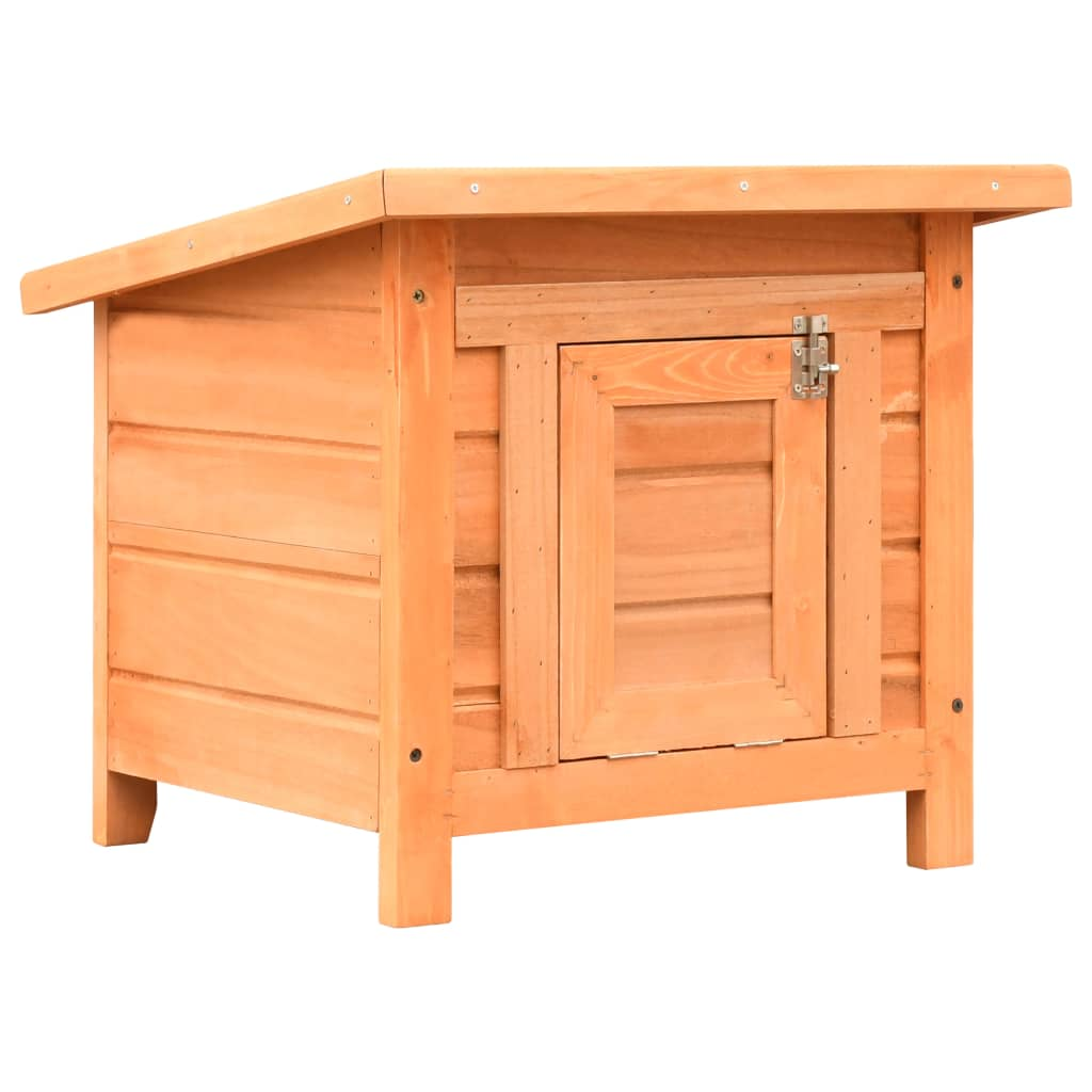 vidaXL Cat House Solid Pine & Fir Wood 19.7"x18.1"x17.1"