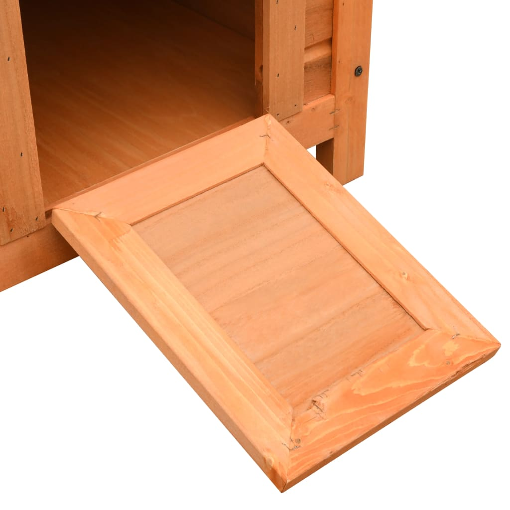 vidaXL Cat House Solid Pine & Fir Wood 19.7"x18.1"x17.1"