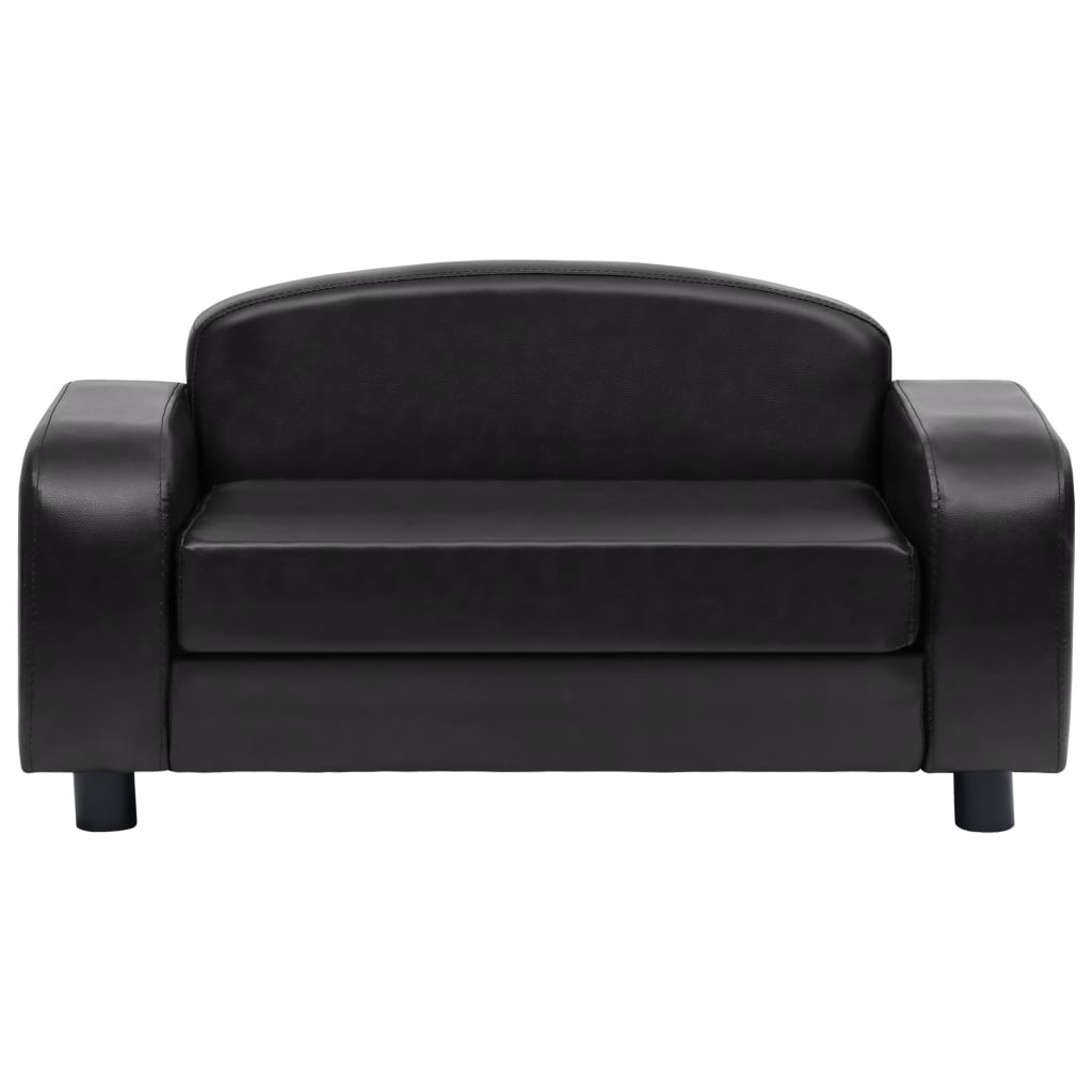 vidaXL Dog Sofa Black 31.5"x19.7"x15.7" Faux Leather - Comfortable and Stylish Pet Furniture