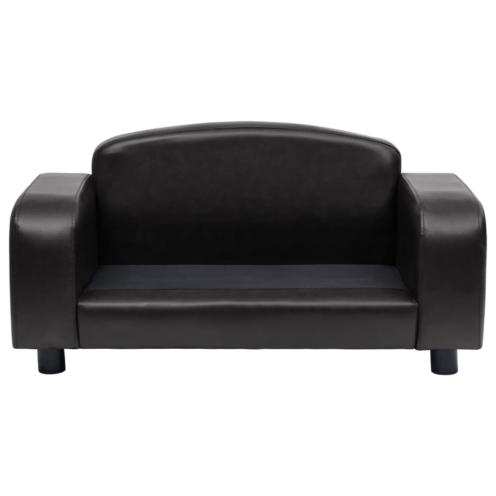 vidaXL Dog Sofa Black 31.5"x19.7"x15.7" Faux Leather - Comfortable and Stylish Pet Furniture