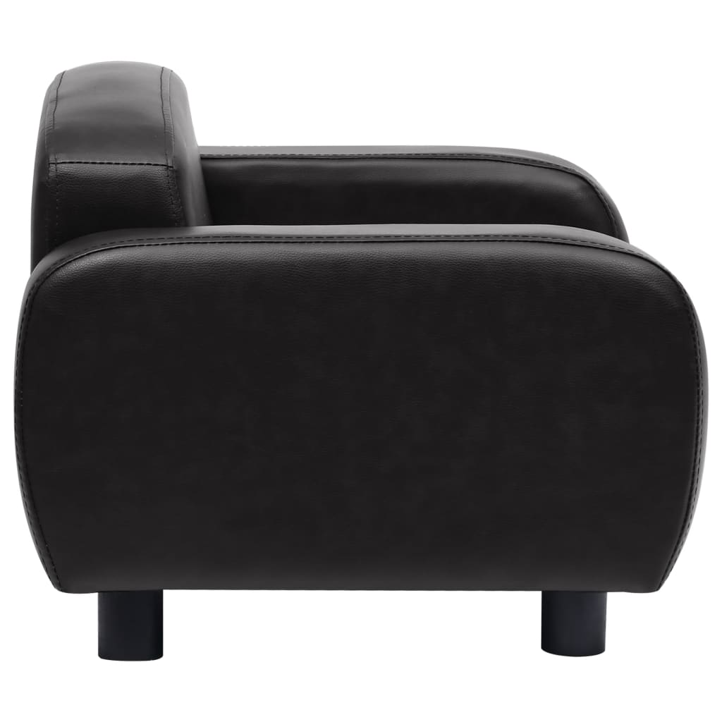 vidaXL Dog Sofa Black 31.5"x19.7"x15.7" Faux Leather - Comfortable and Stylish Pet Furniture