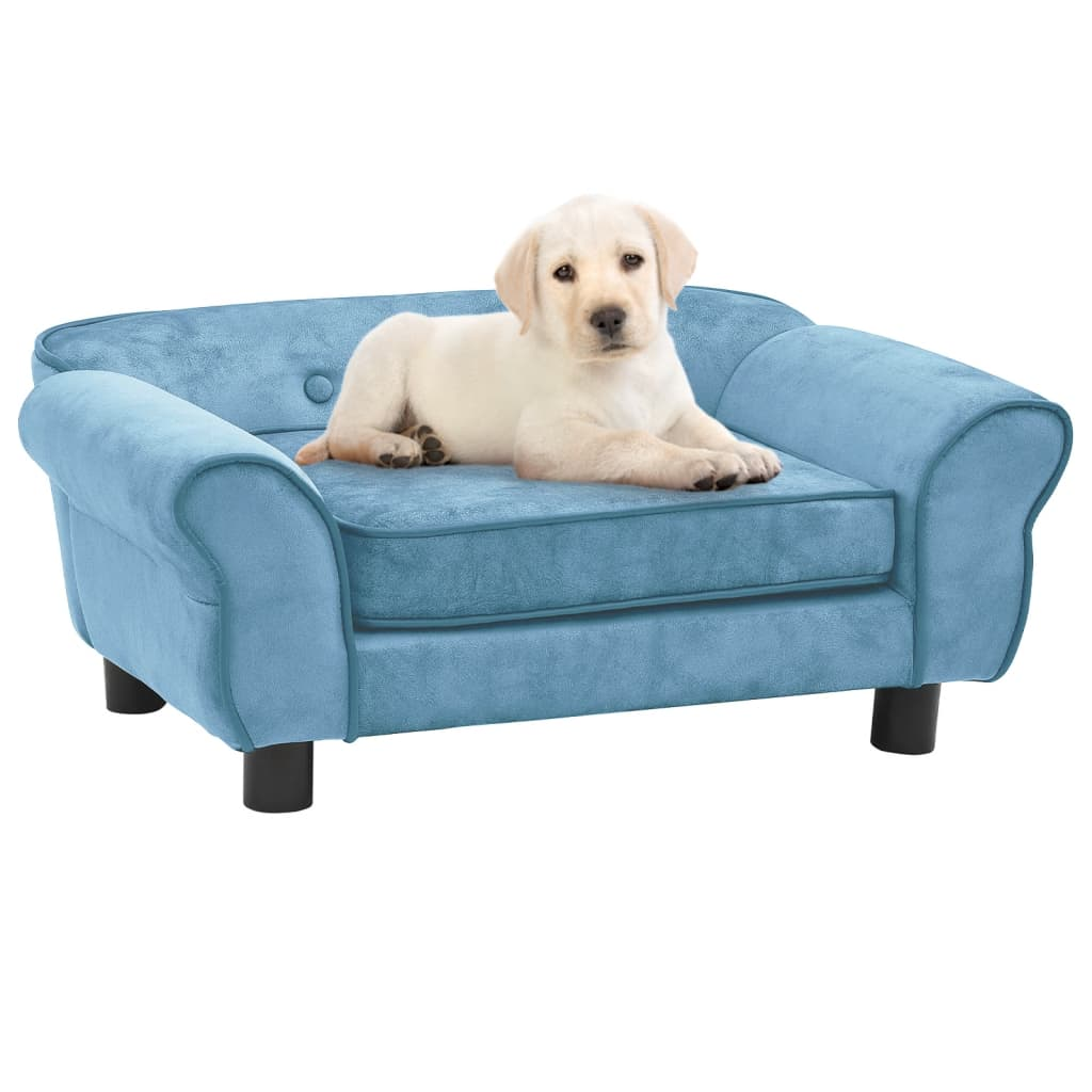 vidaXL Turquoise Dog Sofa 28.3"x17.7"x11.8" - Plush Comfort for Small Pets