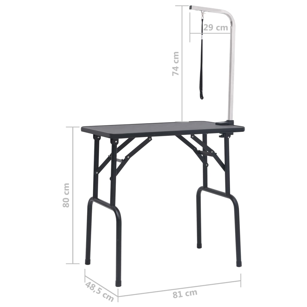 vidaXL Adjustable Dog Grooming Table with 1 Loop - Stable and Comfortable