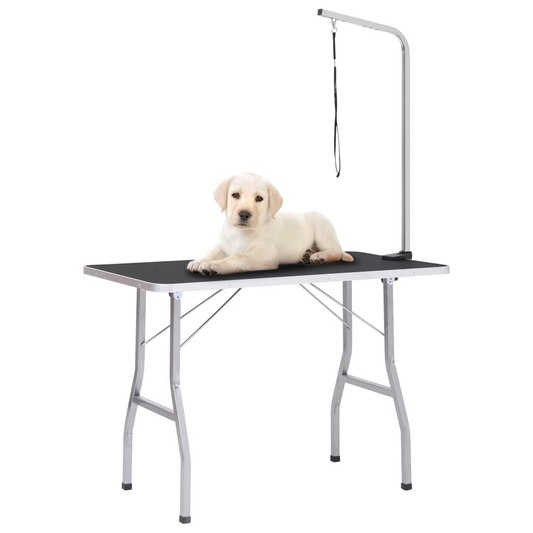 vidaXL Adjustable Dog Grooming Table with 1 Loop - Stable, Foldable, and Comfortable