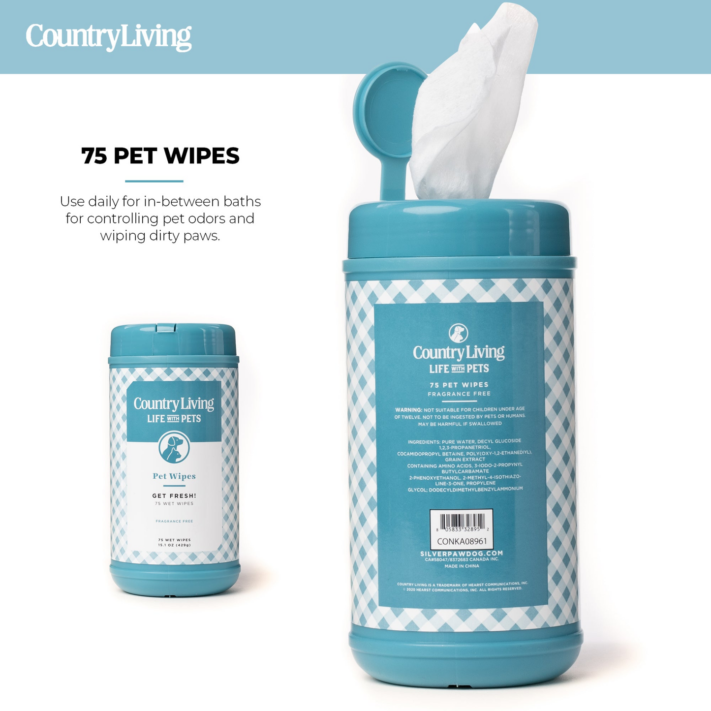 75 Fragrance Free Dog Wipes - Convenient and Gentle Pet Cleaning Solution