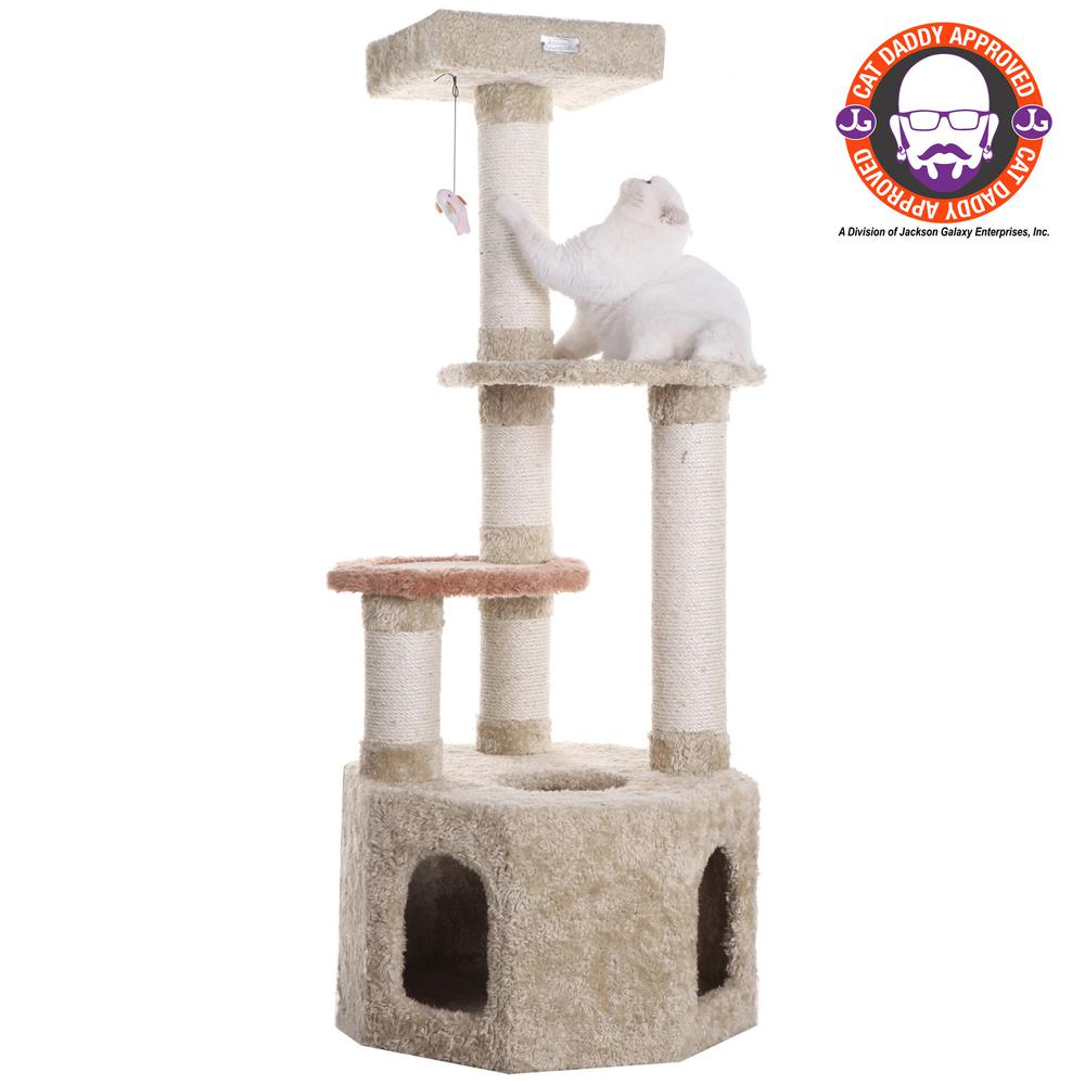 Armarkat X5703 Cat Furniture - Soft Heavy-Carpet, Real Wood, Large Cat Condo