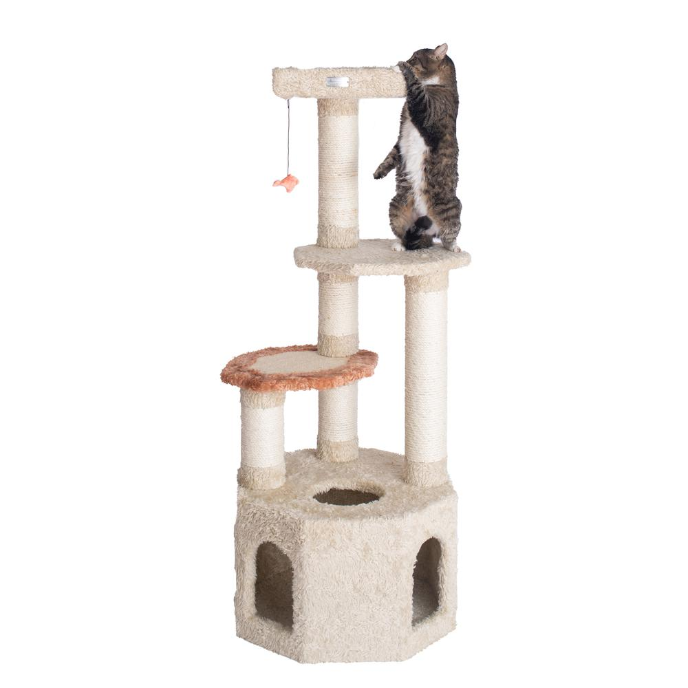 Armarkat X5703 Cat Furniture - Soft Heavy-Carpet, Real Wood, Large Cat Condo