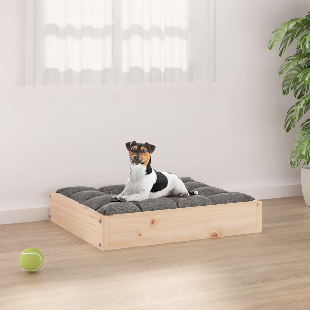 vidaXL Solid Wood Pine Dog Bed 20.3"x17.3"x3.5" - Comfortable and Stylish Pet Bed