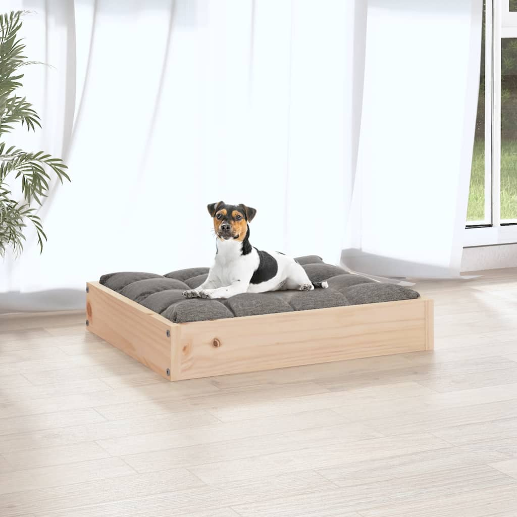 vidaXL Solid Wood Pine Dog Bed 20.3"x17.3"x3.5" - Comfortable and Stylish Pet Bed