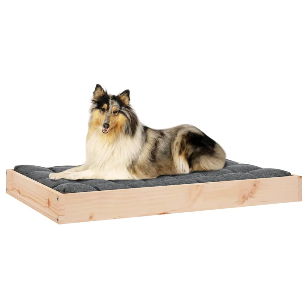 vidaXL Solid Wood Pine Dog Bed 36"x25.2"x3.5" - Comfortable, Rustic Design for Dogs