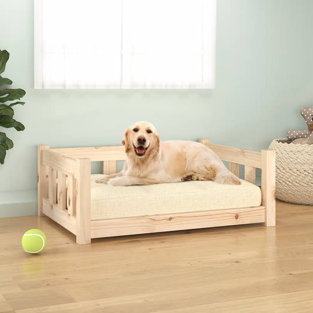 vidaXL Solid Wood Pine Dog Bed - 29.7"x21.9"x11" | Comfortable & Stylish Pet Furniture