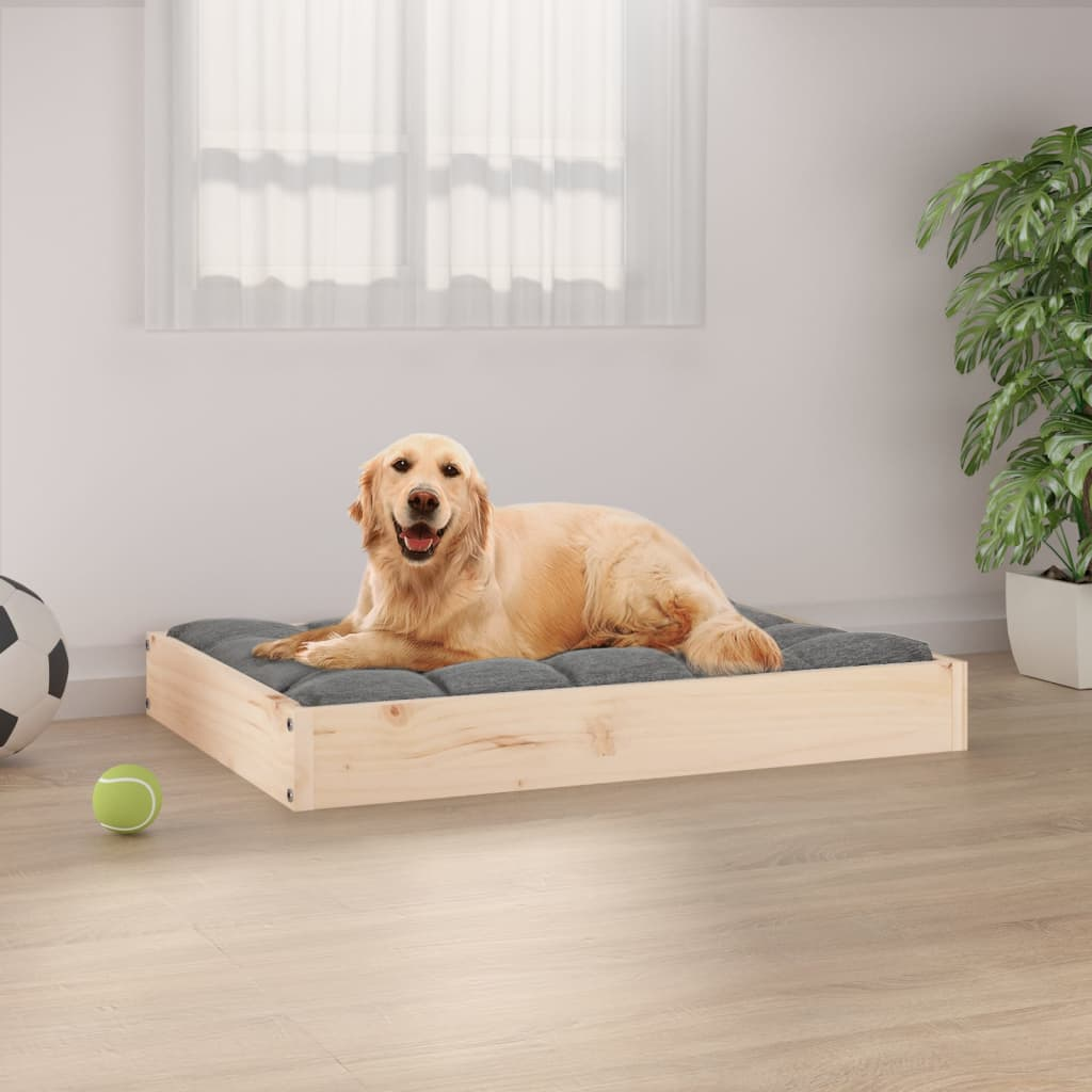 vidaXL Solid Pine Wood Dog Bed 28.1"x21.3"x3.5" - Comfortable & Sturdy Pet Furniture