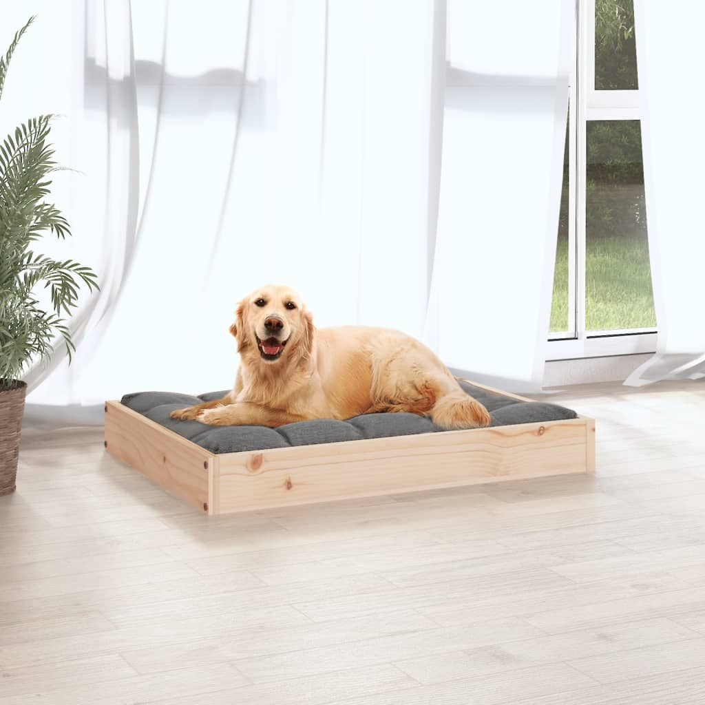 vidaXL Solid Pine Wood Dog Bed 28.1"x21.3"x3.5" - Comfortable & Sturdy Pet Furniture