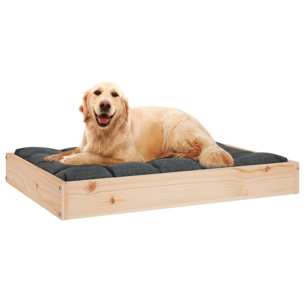 vidaXL Solid Pine Wood Dog Bed 28.1"x21.3"x3.5" - Comfortable & Sturdy Pet Furniture