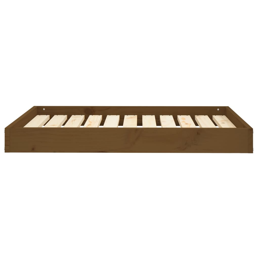 vidaXL Wooden Dog Bed in Honey Brown - Solid Pine Wood, 36"x25.2"x3.5"