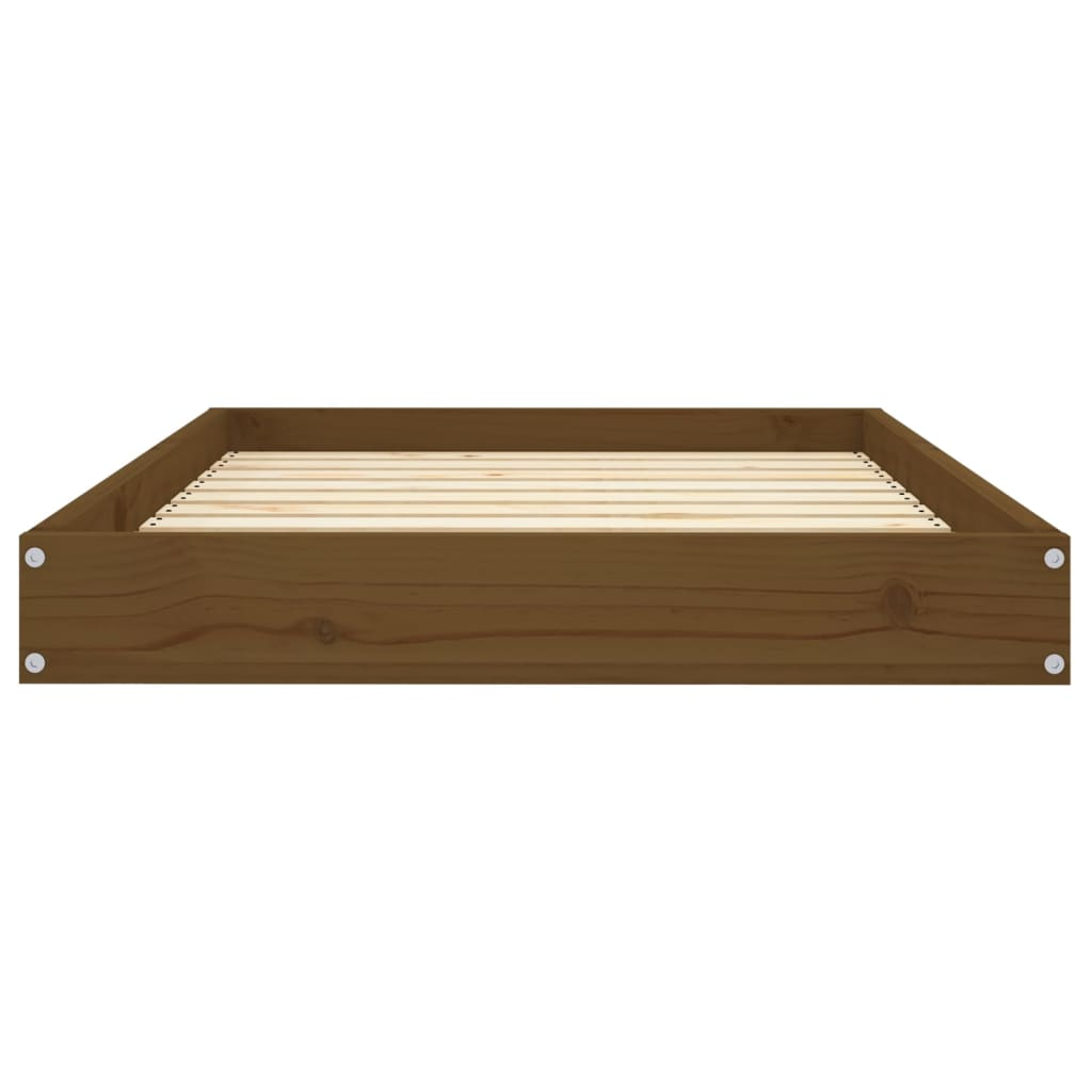 vidaXL Wooden Dog Bed in Honey Brown - Solid Pine Wood, 36"x25.2"x3.5"