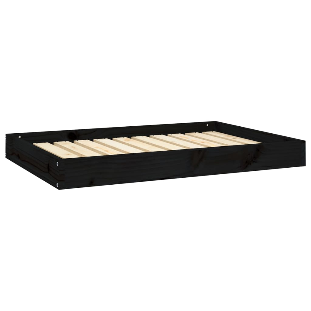 vidaXL Dog Bed Black 36"x25.2"x3.5" | Solid Pine Wood | Durable & Stylish