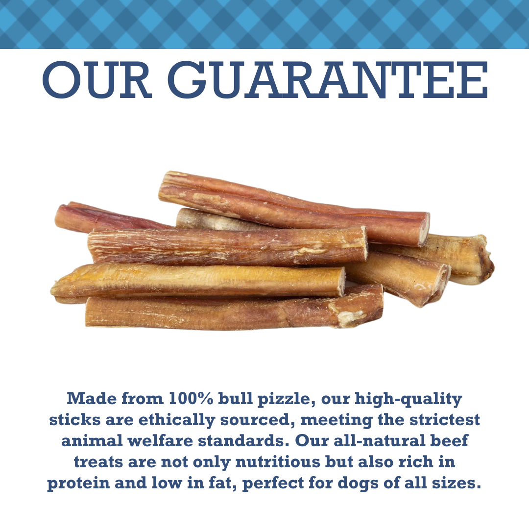 Country Living All-Natural Beef Bully Stick Dog Treats – High-Protein, Low-Odor Dog Treats for Chewing, and Behavioral Training, Long-Lasting, Healthy Snacks for Dogs – 6" Standard (10-Pack)