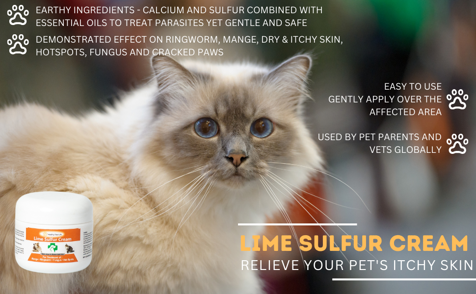 Lime Sulfur Pet Skin Cream - Effective Relief for Itchy Skin and Skin Disorders