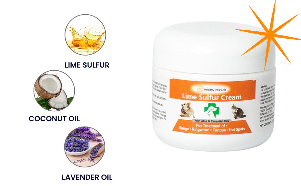 Lime Sulfur Pet Skin Cream - Effective Relief for Itchy Skin and Skin Disorders