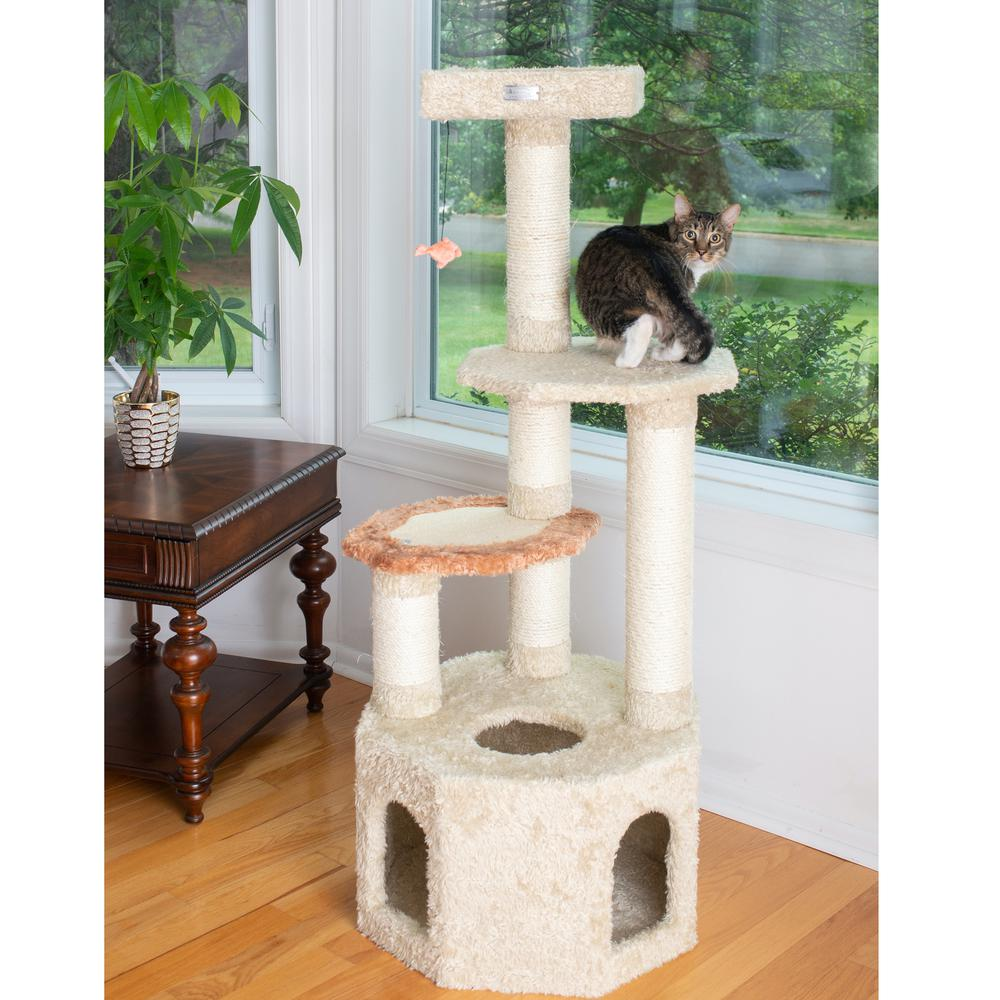 Armarkat X5703 Cat Furniture - Soft Heavy-Carpet, Real Wood, Large Cat Condo